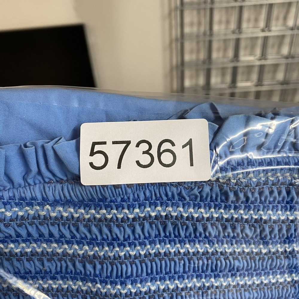 American Eagle Outfitters Maxi Sundress Womens M Blue Smocked Strapless Tiered - Picture 11 of 12